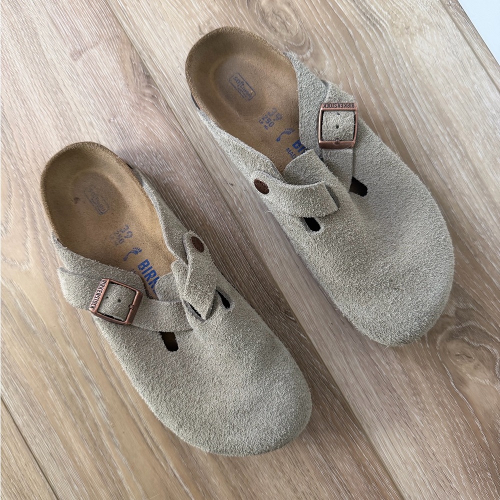 Birkenstock Boston Clogs Taupe